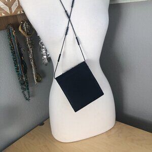 Vintage JESSICA MCCLINTOCK Satin Beaded Crossbody Bag - Whimsigoth